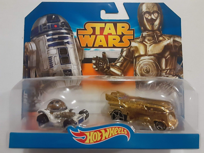 Disney Hot Wheels Star Wars 2-Pack Cars Muddy C-3PO & R2-D2 Mint