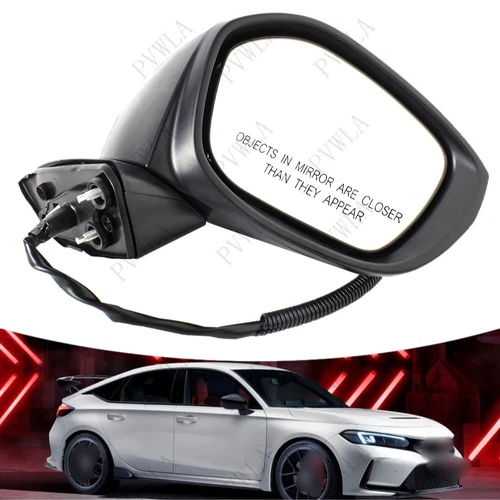 For Honda Civic 2022-2023 Black Painted 3pins Mirror Assembly right passenger RH