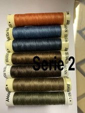 Nähgarn Nähseide Amann Konvolut - Serie 2, 7 Pakete a 10 Rollen