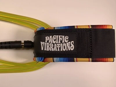 Pacific Vibrations Surfboard Longboard Knee leash 10 Ft Lime 7mm double swivel