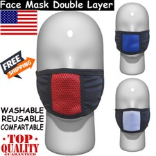 Black Unisex Face Mask Reusable Washable Cover Masks Fashion Men Women USA
