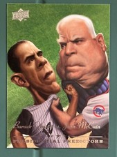 2008 Upper Deck Series 2 Presidential Predictors Barack Obama & John McCain Card