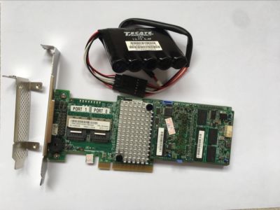 IBM M5110 8-Port 6Gb PCI-e SAS/SATA 1GB cache Controller RAID+LSI BBU09 Battery