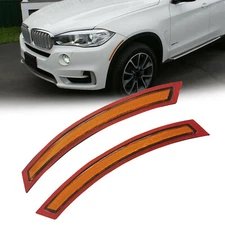 Amber Lens Front Bumper Side Marker Reflector For 2014 15 16 2017 BMW F15 F85 X5