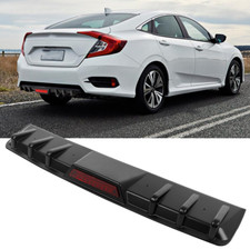 Black Rear Bumper Diffuser Lip Spoiler For 2016-2020 Honda Civic 4 Door Sedan