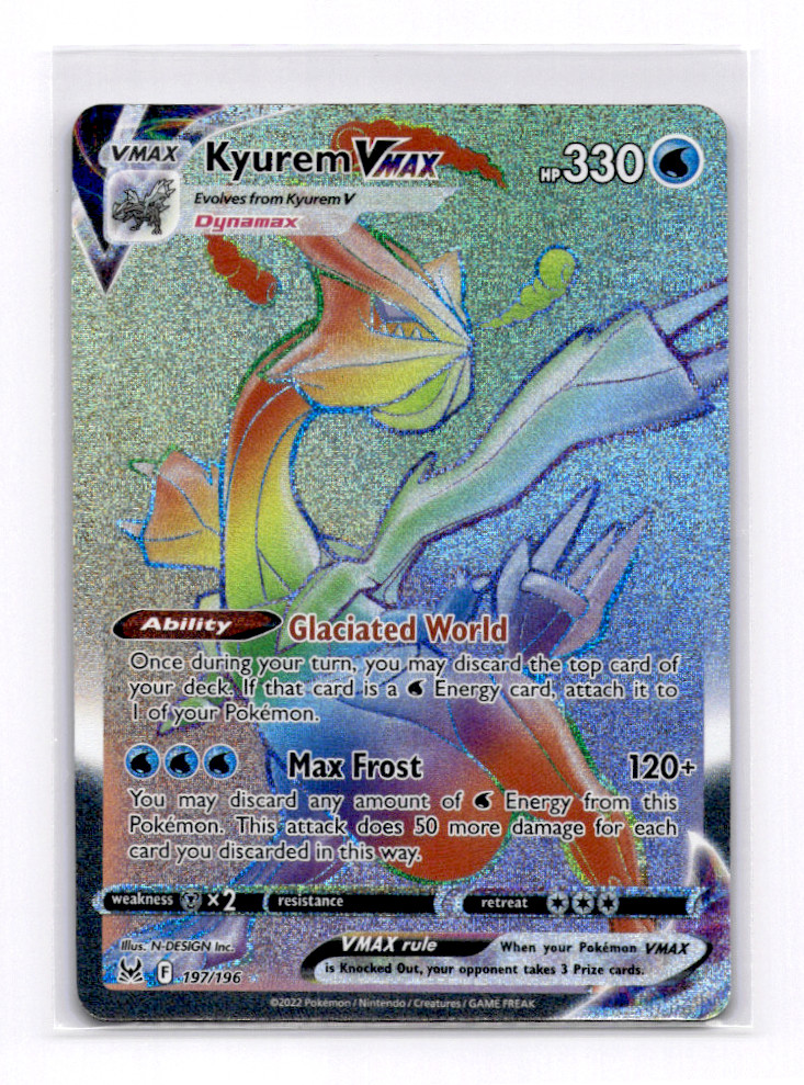 Kyurem VMAX (Secret) 197/196 Swsh11: Lost Origin Holo Pokemon NM