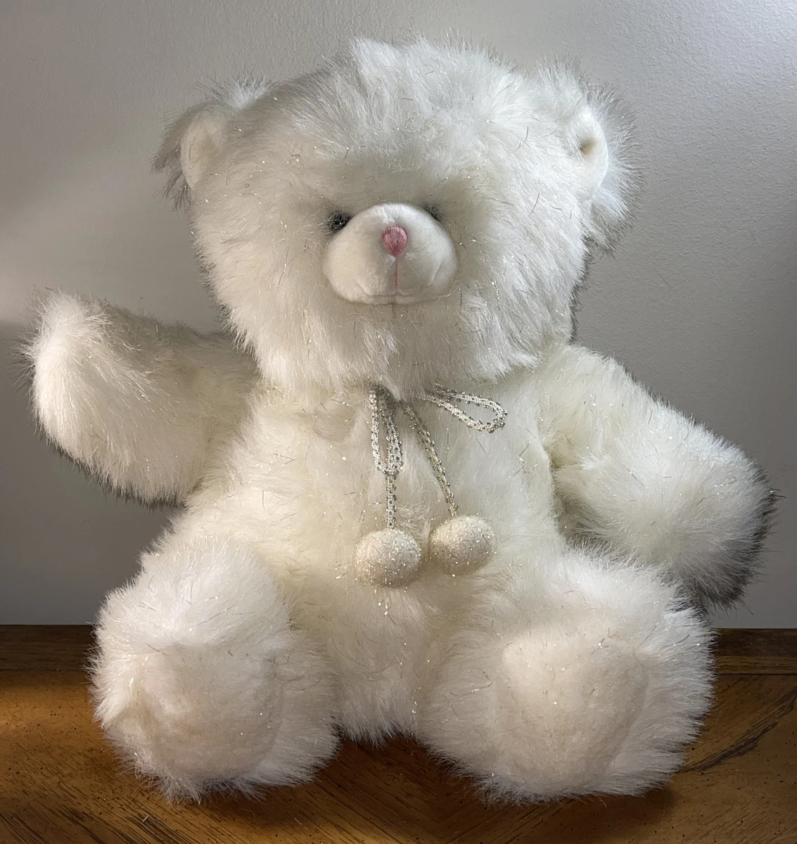 White Sparkle Teddy Bear Russ Berrie for Target 16