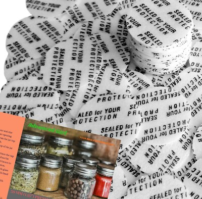 #ad 50mm 1.97quot; Pressure Sensitive Seal Liners MadeinUSA No Induction Sealer Needed $10.95