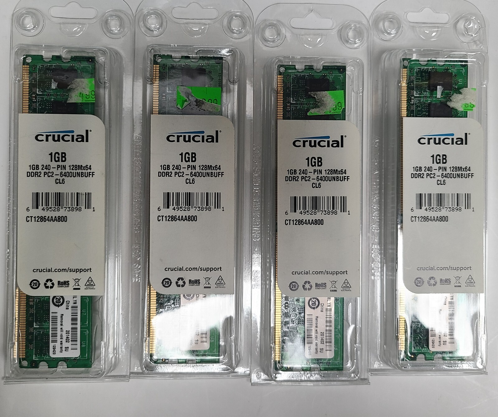 Crucial 2GB X 4 DDR2 800 MHz DDR2 Memory CT12864AA800 6400 PC2 NEW | eBay