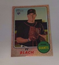2017 Heritage High Number THC-659 Ty Blach Chrome Refractor RC #320/568 Giants