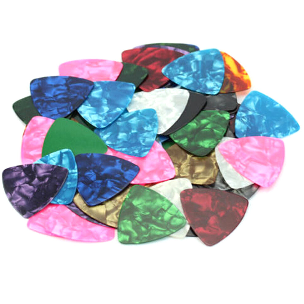 10PCS Celluloid Guitar Picks for Acoustic & Electric - Thin & Colorful Assortment