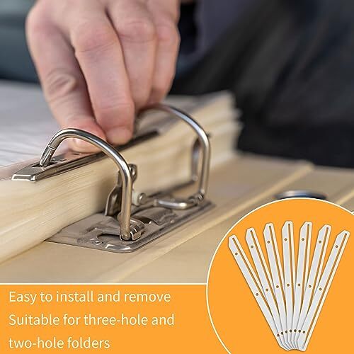 100Pcs 3 Hole Punched Magazine Holder Insert Strips for File Book Paper Magazine - Picture 5 of 7