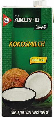Aroy-D Coconut Milk, 33.8 Fluid Ounce (Pack of 6)  