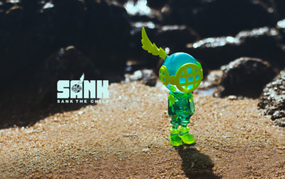 Sank Toys Little Sank Backpack Boy Spectrum Series Lemon Green Resin 10cm tall 