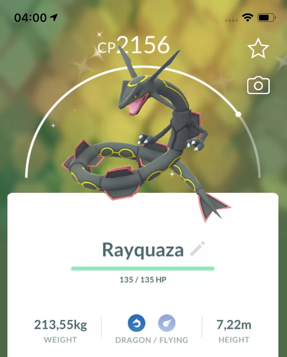 Pokémon Go - Shiny Rayquaza - P T”C have 80k stradust - Available