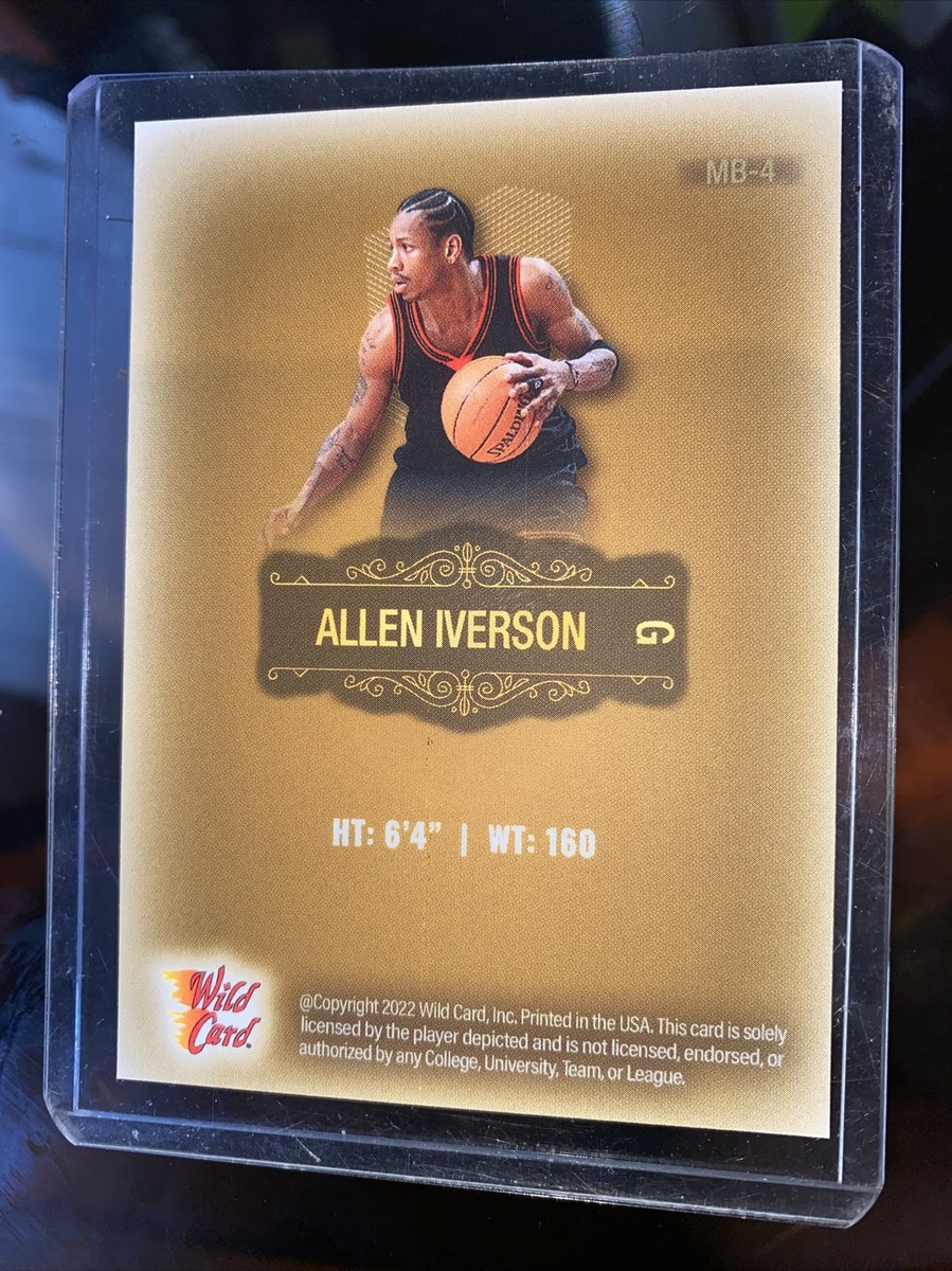 Allen Iverson 2022-23 WILD CARD MATTE BASKETBALL GOLD #MB-4 76ers