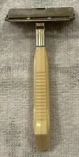 Vintage Antique GEM Razor Ivory Bakelite Handle