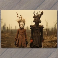 Art Print Bad Girls Weird Creepy Vibe Wild Masks Cult Strange Unusual House Kids