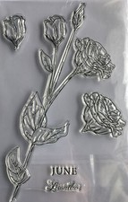 Kwan Crafts June Lisanthus Clear Stamps Card Making Decoration & DIY Scrapbook