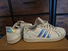 Adidas Iridescent Grand Court 3Y Girl Shoes