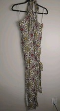 NWT Ann Taylor LOFT Printed Halter Tie Neck Maxi Dress Size 16