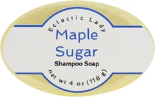 Maple Sugar Shampoo Soap Bar By Eclectic Lady, 4 oz Bar