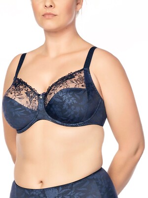 Underwired Bra Jasmin by Ulla 2723 32-52 B-L Midnight Blue | eBay