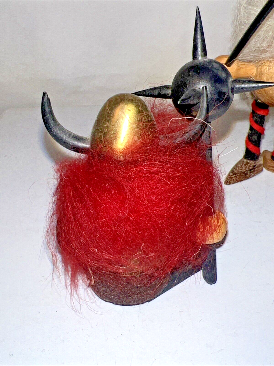 Viking Figurines x2 made in Spain vintage mid century Danish