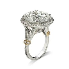6.60CT Simulated Brilliant Round Cut White Sapphire Anniversary Women's Ring