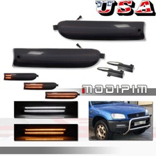 Smoke Switchback Led Signal Light Leftright Set For 1996-1997 Toyota Rav4 Rav 4