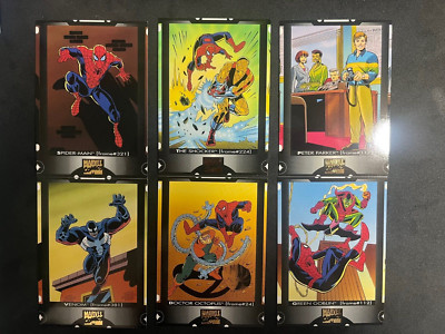 1994 MARVEL COMICS COOKIE CRISP TRADING CARD COMPLETE SET OF 6 - SPIDER-MAN MINT