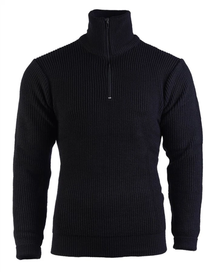 MAGLIONE TIPO MILITARE MODELLO TROYER BY MIL-TEC DI COLORE NERO