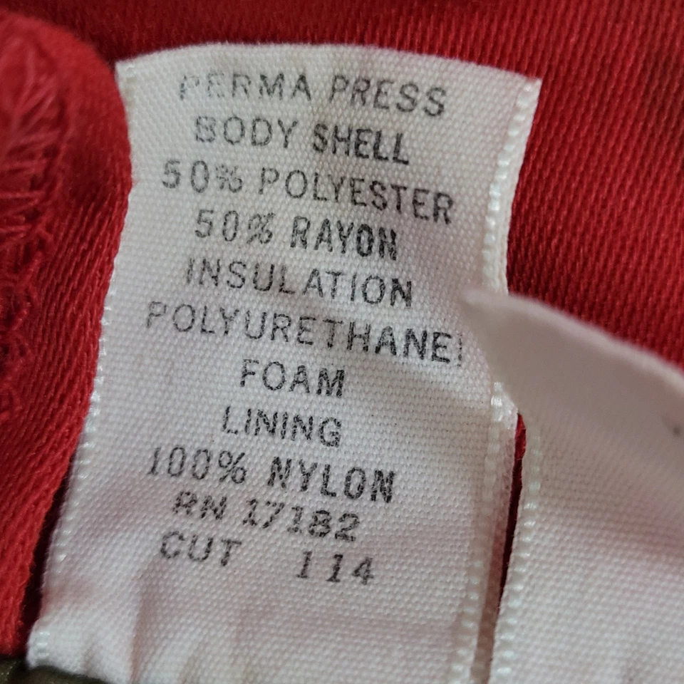 VTG Walls Blizzard Pruf Red Insulated One Piece Suit Coveralls USA Size Large LT - Image 4 of 4