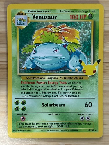 Venusaur Classic Collection Celebrations: Holo 15/102 NM Pokemon TCG 25th (B)