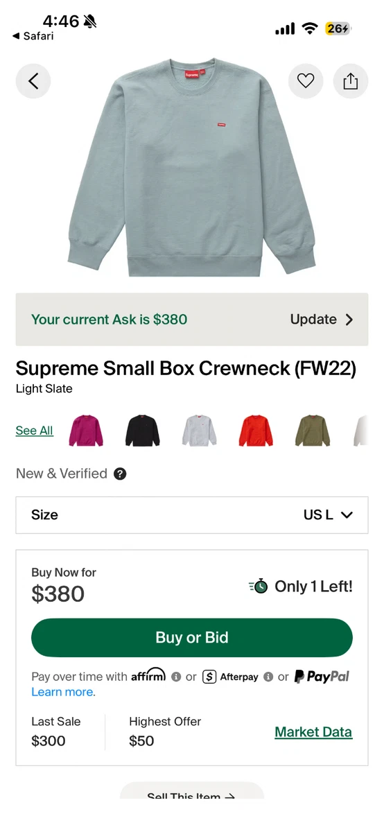 Supreme Crew Neck Sweatshirts for Men for Sale | Shop Men's
