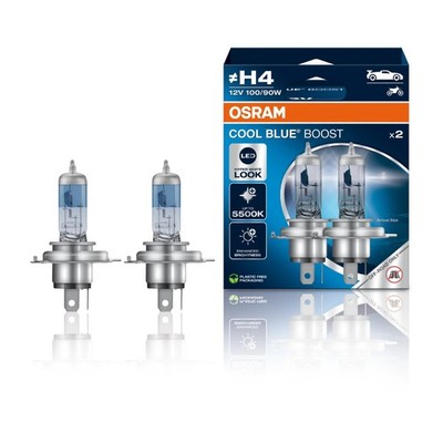 Osram Cool Blue Boost (H4 - 100/90W) - Hyper White, Hochleistungslampen (Paar)