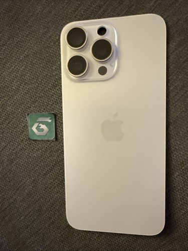 Apple iPhone 15 Pro MAX Genuine OEM Back Glass White Titanium A Grade