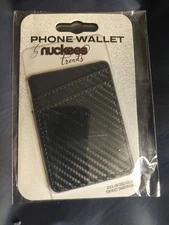 Nuckees Trends #702969 Phone Wallet~Black - Stick-On Card Holder for Phones
