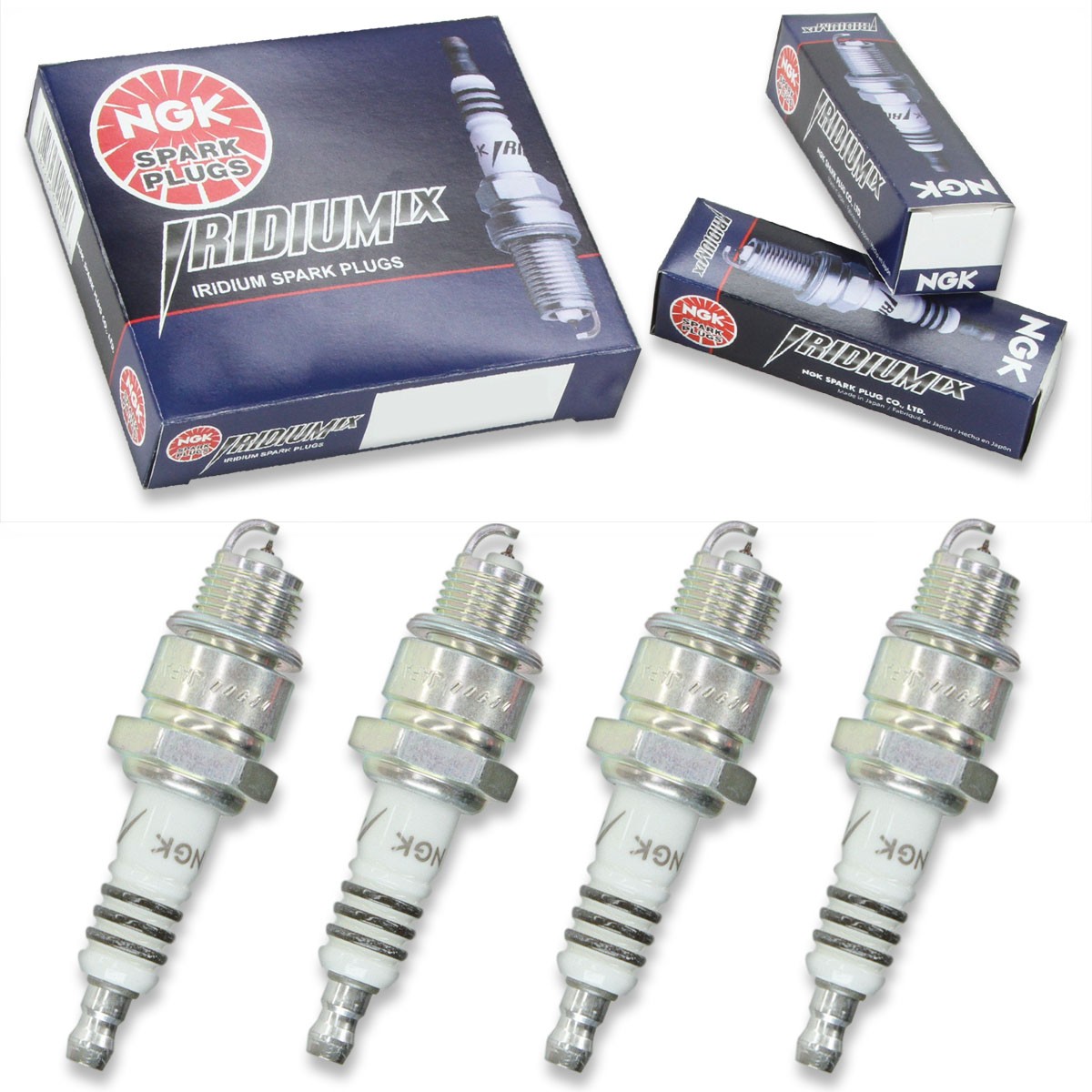 4pcs 99-03 Aprilia Mojito Retro 50 NGK Iridium IX Spark Plugs 49cc 2ci hy
