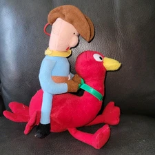 1999 CVS Stuffins Rudolph Misfit Toys Cowboy Riding Ostrich Plush Toy
