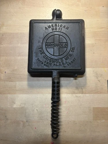 Griswold Cast Iron #11 American Waffle Iron  Paddles Only No Base Restored