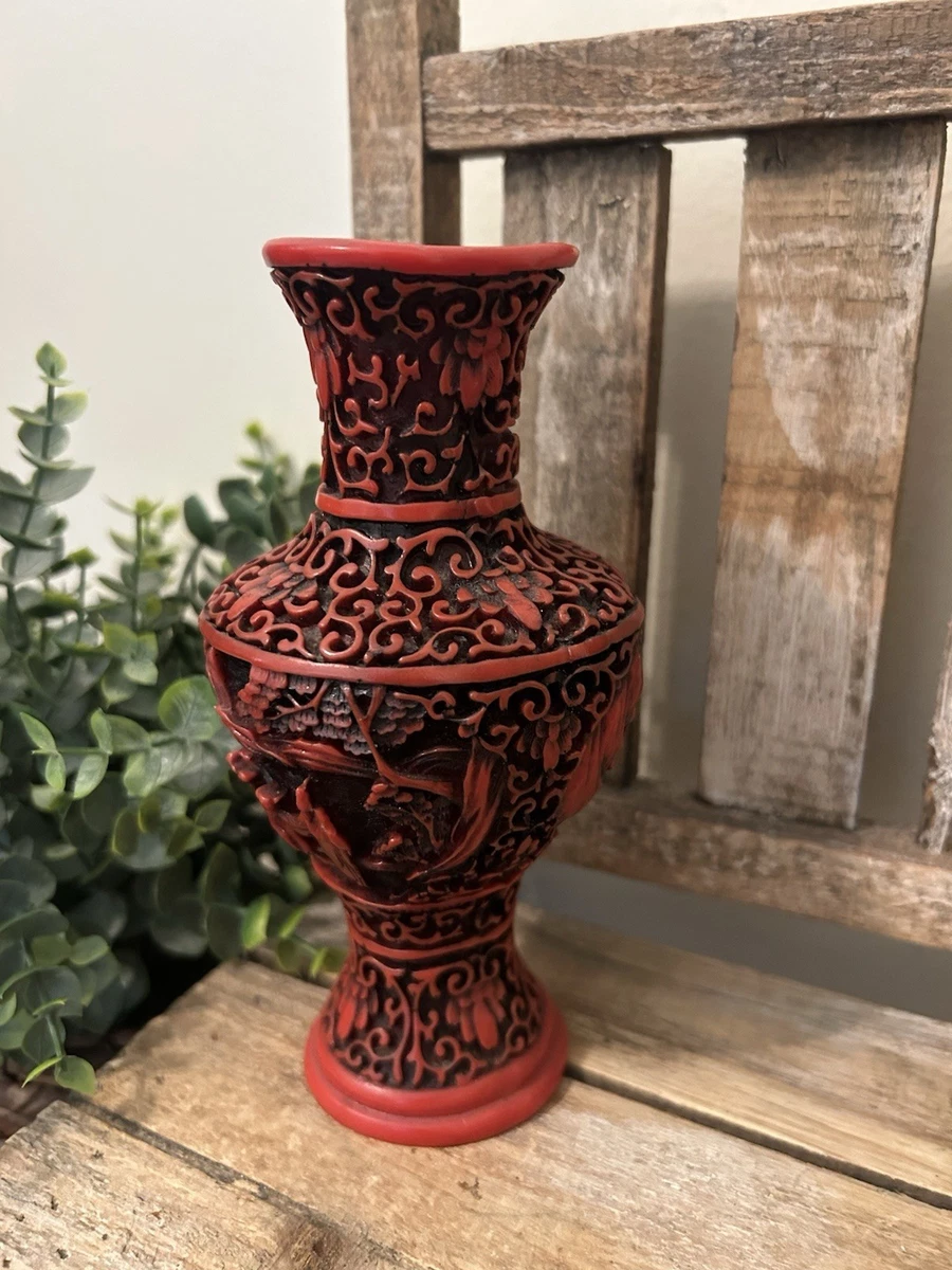 雕漆花瓶| eBay