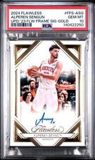 2024 Panini Flawless Alperen Sengun Frame Signatures GOLD Auto 2/10 PSA 10 POP 1