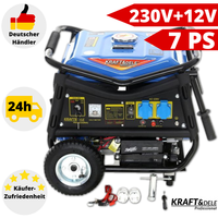 Stromerzeuger Benzin Stromaggregat Notstromaggregat Generator E-Start 12V 230V