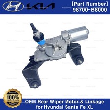 98700B8000 Genuine OEM Rear Wiper Motor & Linkage for Hyundai Santa Fe XL 13-18