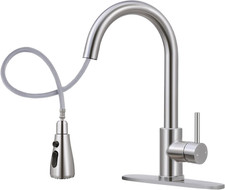 Kitchen Faucet with Pull down Sprayer,Kitchen Sink Faucet with Sprayer and Deck,