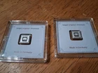 TWO 1 One gram .999 silver bar in ASSAY, GEIGER, Feinsilber, Silver Square