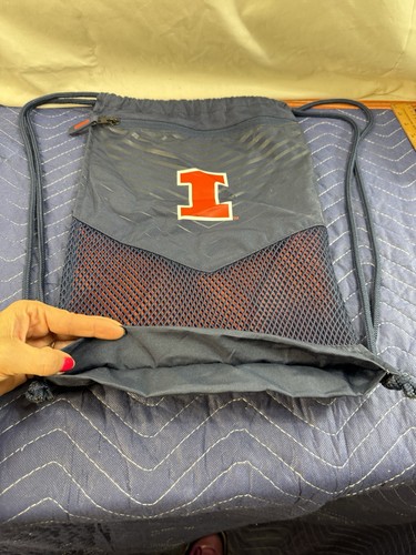 Nike Vapor Gym Sack borsa con coulisse Illinois Fighting Illini blu arancione - Foto 4 di 9