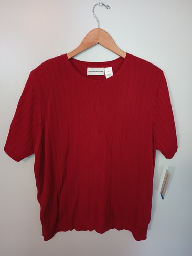 Alfred Dinner Sweater Size XL, NWT Short Sleeve, Vtg. Shoulder Pads,...