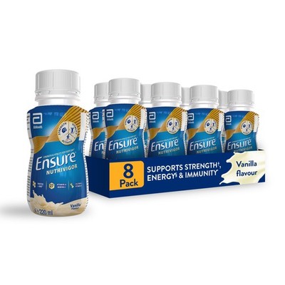 Ensure NutriVigor Nutritional Shake - Vanille Geschmack - 8 x 220ml - 8er Pack 